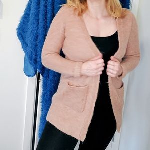 Beautiful KENAR Rose Pink Wool blend Cardigan Size M